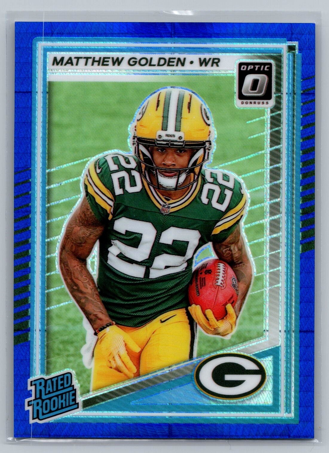 2025 Donruss Optic #205 Matthew Golden Blue Hyper