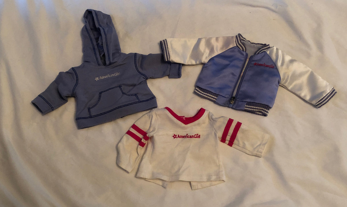 American Girl Doll Clothing Lot Of 3 Sweatshirts And Jacket