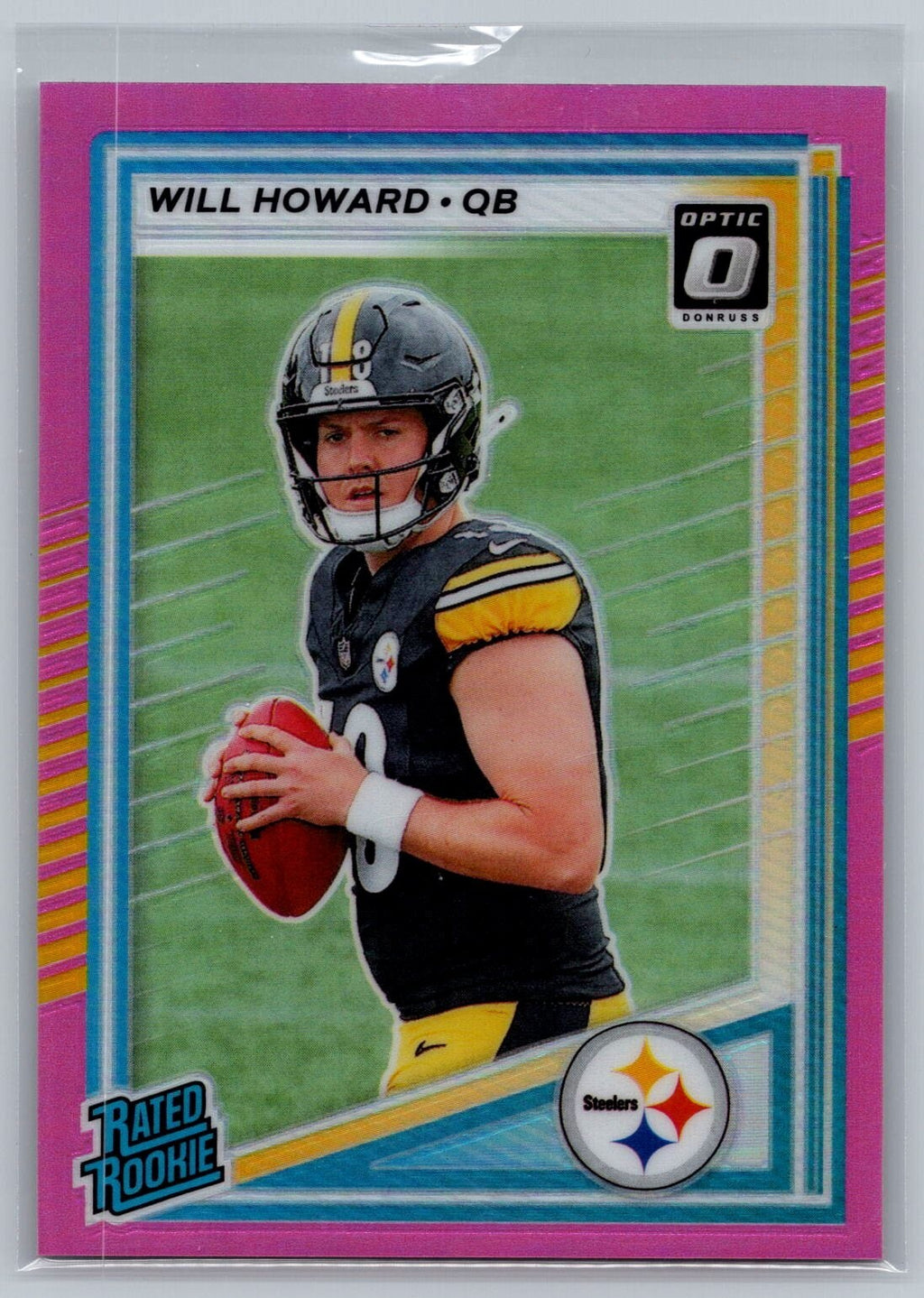 2025 Donruss Optic Rated Rookies Preview Pink #309 Will Howard - NM
