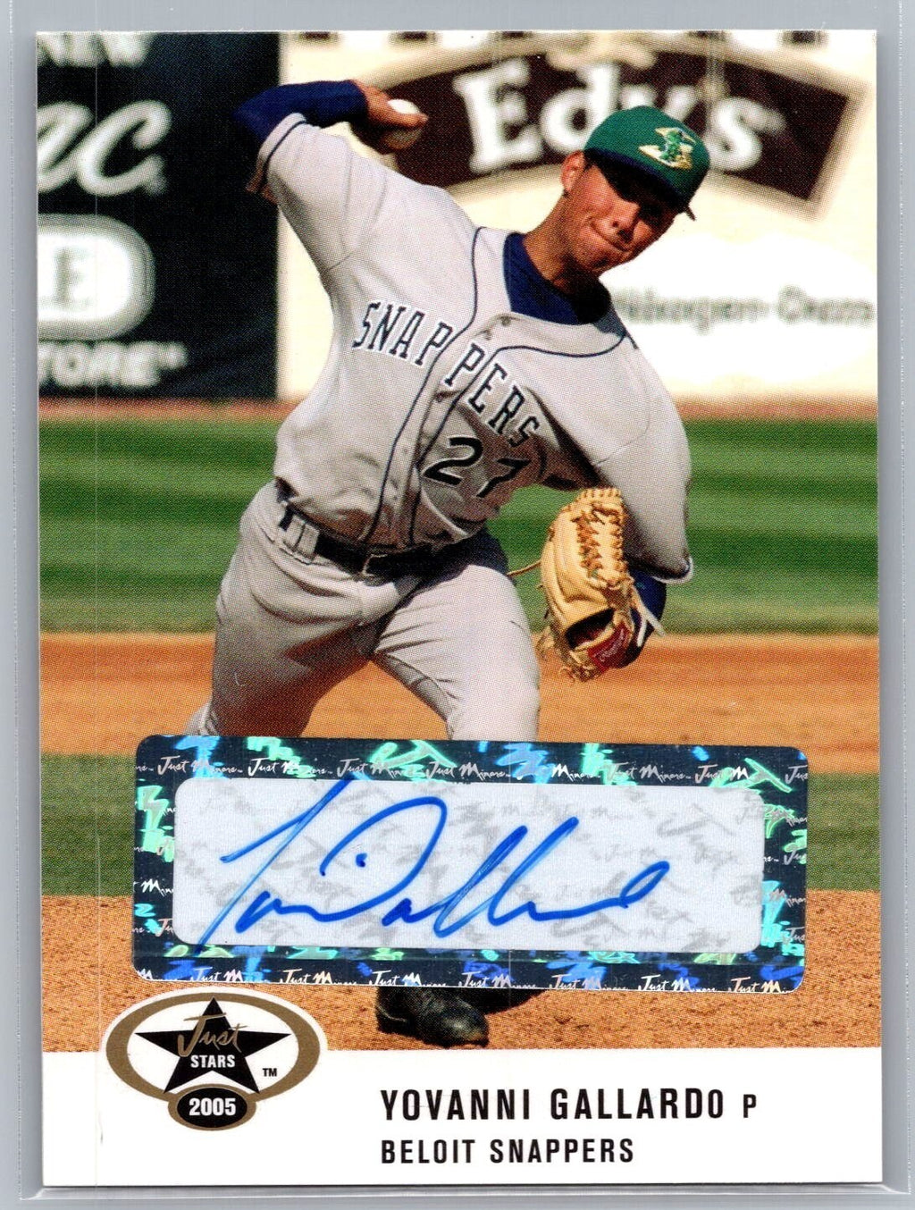2005 Just Stars Autographs #17 Yovani Gallardo Auto /825