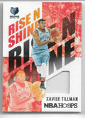 XAVIER TILLMAN 2020-21 Hoops Rise N Shine Memorabilia Jersey MEMPHIS GRIZZLIES