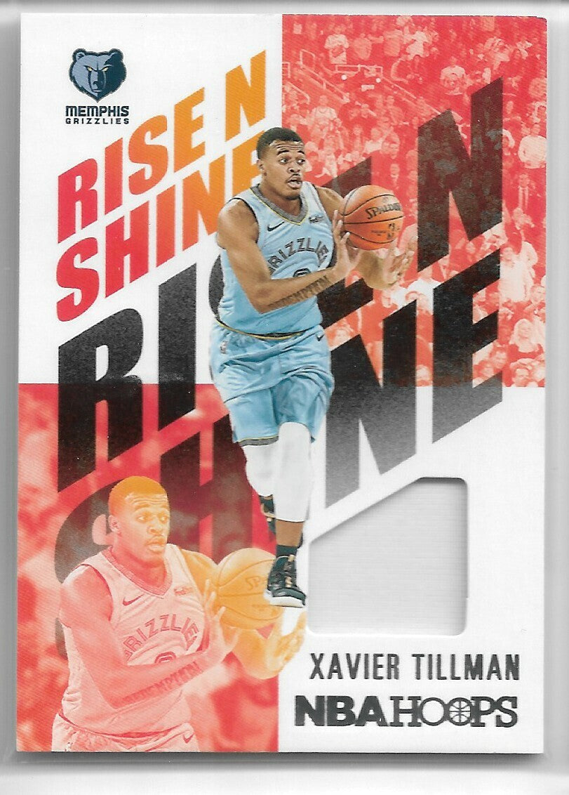 XAVIER TILLMAN 2020-21 Hoops Rise N Shine Memorabilia Jersey MEMPHIS GRIZZLIES