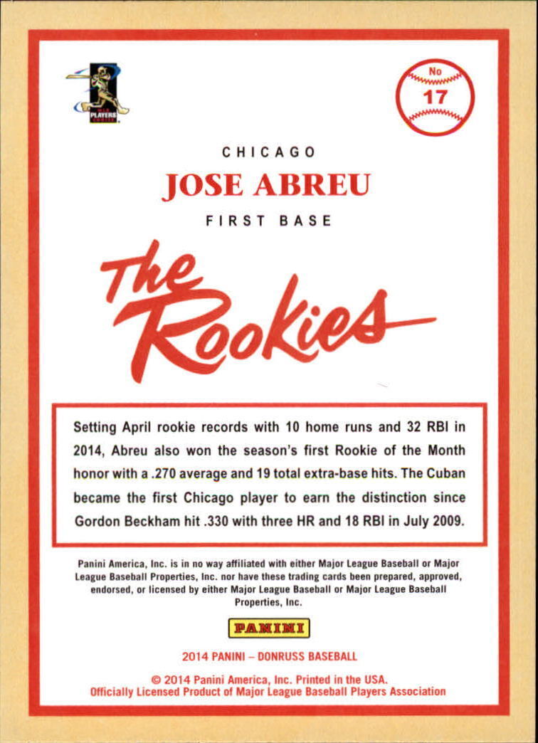 2014 Donruss The Rookies #17 Jose Abreu - NM