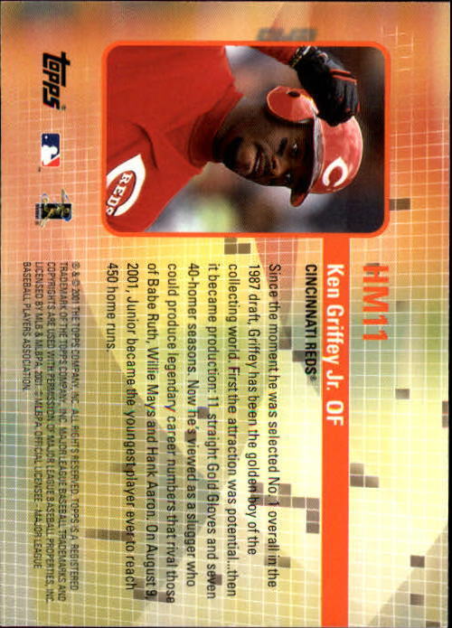 2002 Topps Hobby Masters #HM11 Ken Griffey Jr. - NM