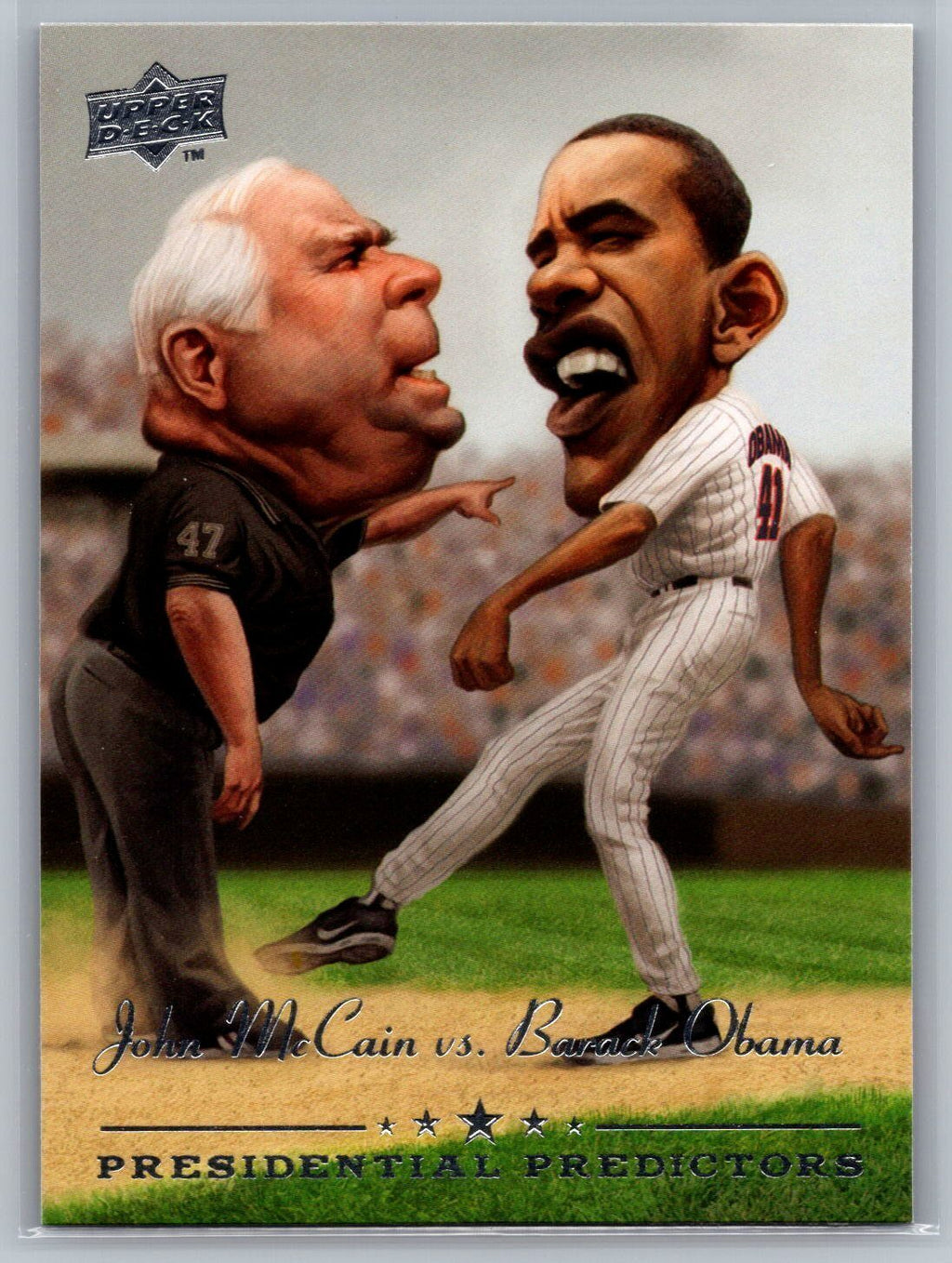 2008 Upper Deck #PP-12 Barack Obama / John McCain Presidential Predictors