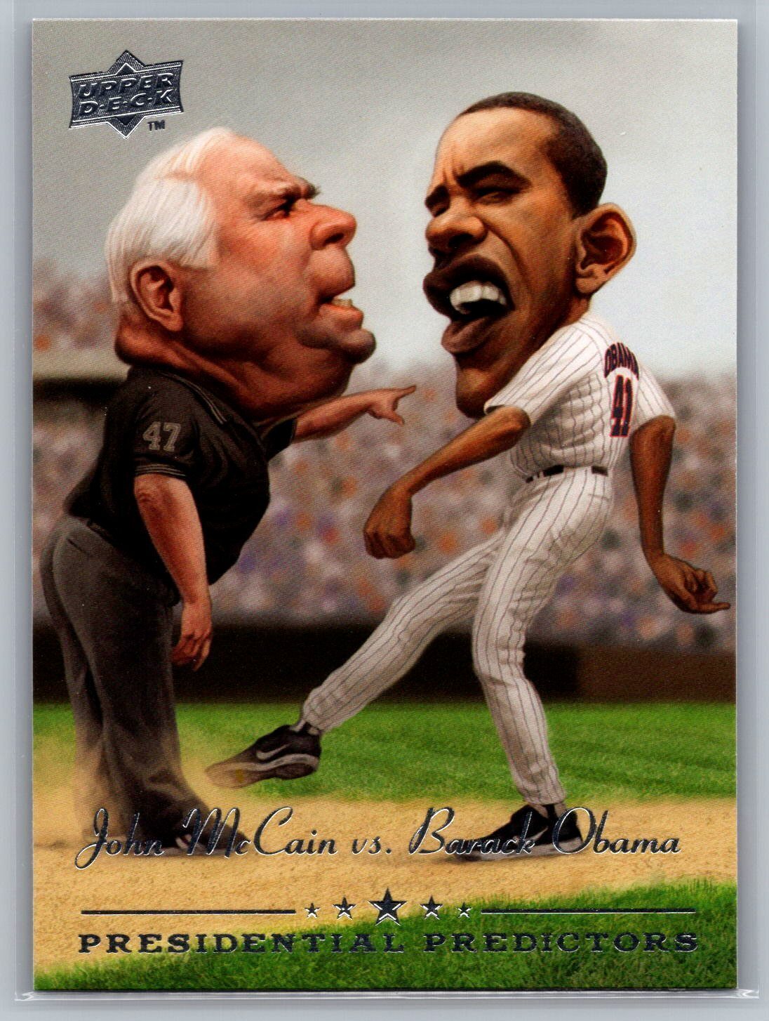 2008 Upper Deck #PP-12 Barack Obama / John McCain Presidential Predictors