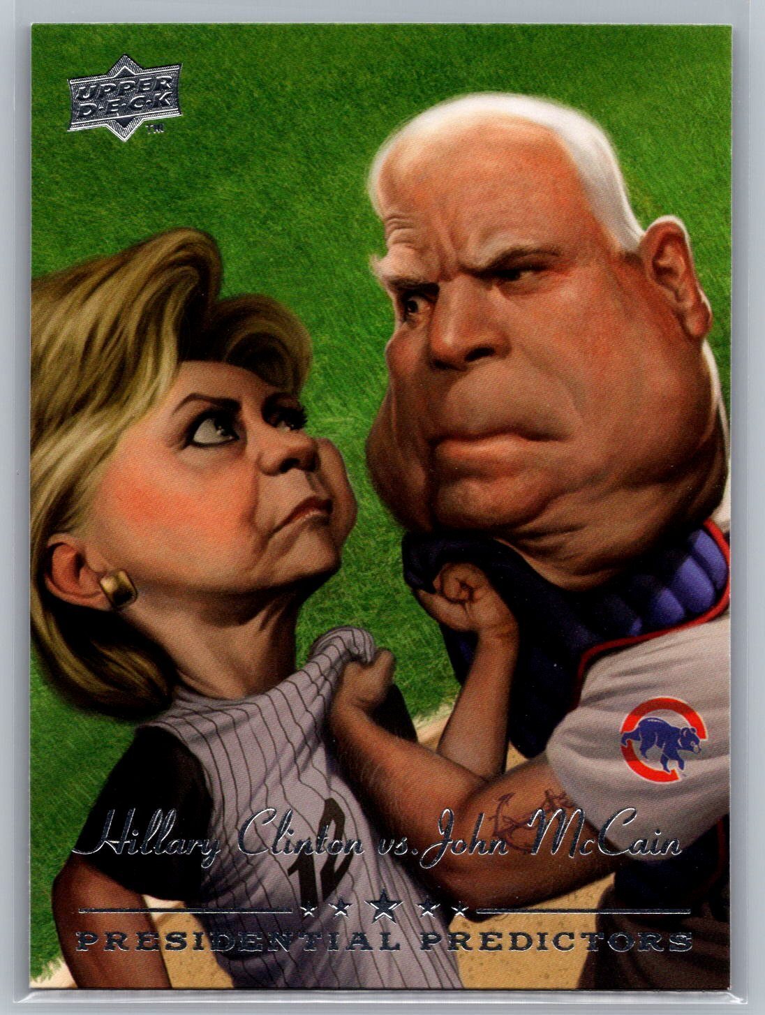 2008 Upper Deck #PP-10A John McCain / Hillary Clinton Presidential Predictors