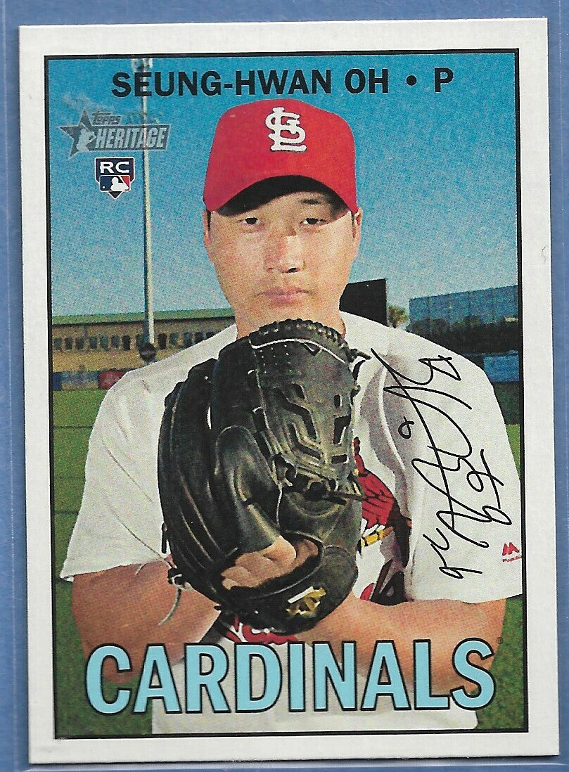 2016 Topps Heritage #703A Seung-hwan Oh SP RC