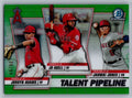 2020 Bowman Chrome Talent Pipeline Green Refractors Adams Adell Jones #'d 39/99