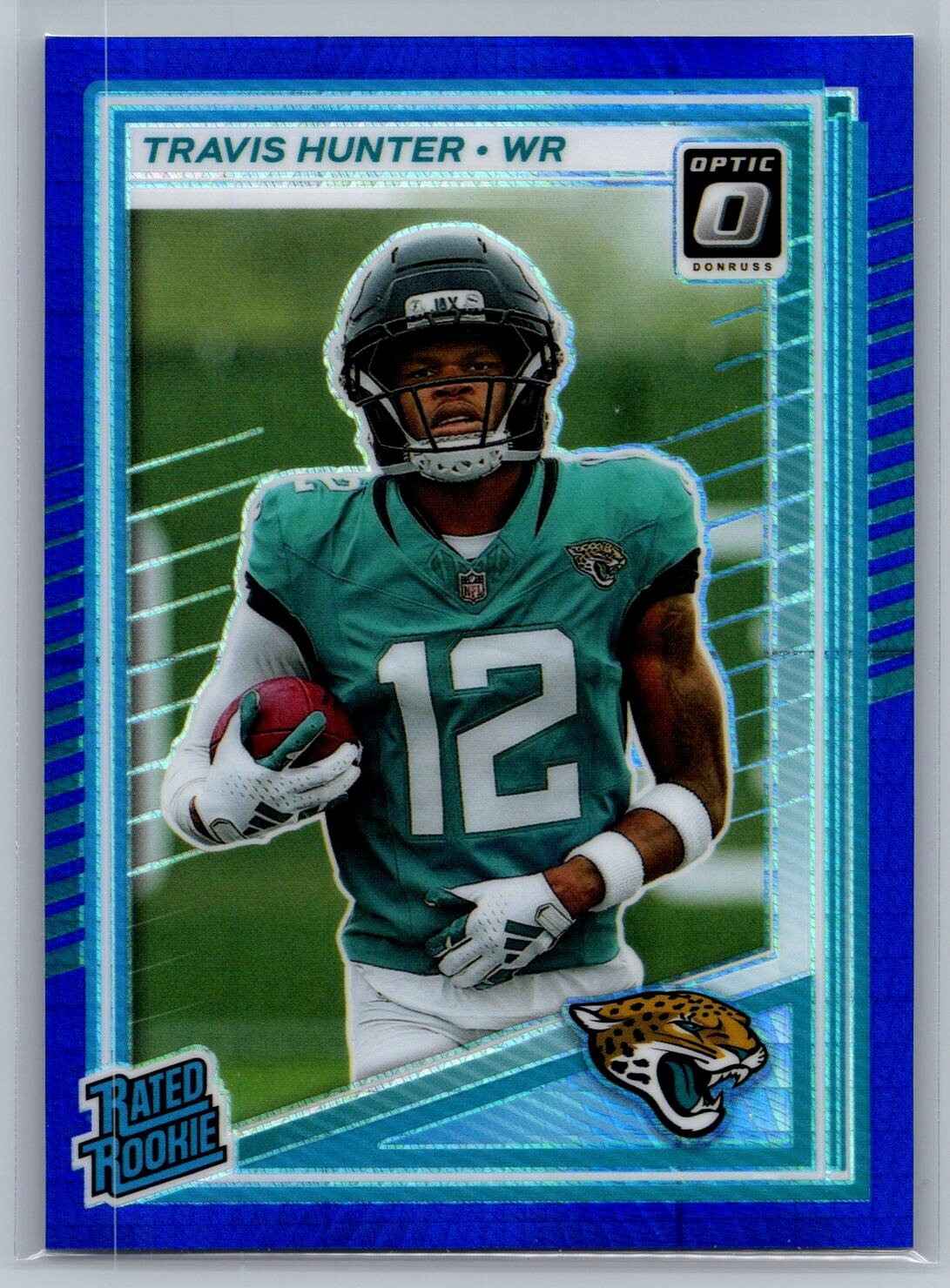 2025 Donruss Optic #201 Travis Hunter Blue Hyper