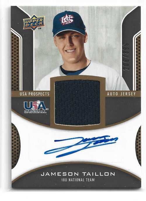 2009 UD Signature Stars USA Star Prospects Jersey Auto Jameson Taillon 206/399