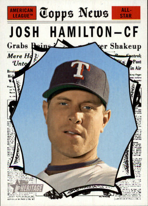 2010 Topps Heritage #489 Josh Hamilton AS SP - NM