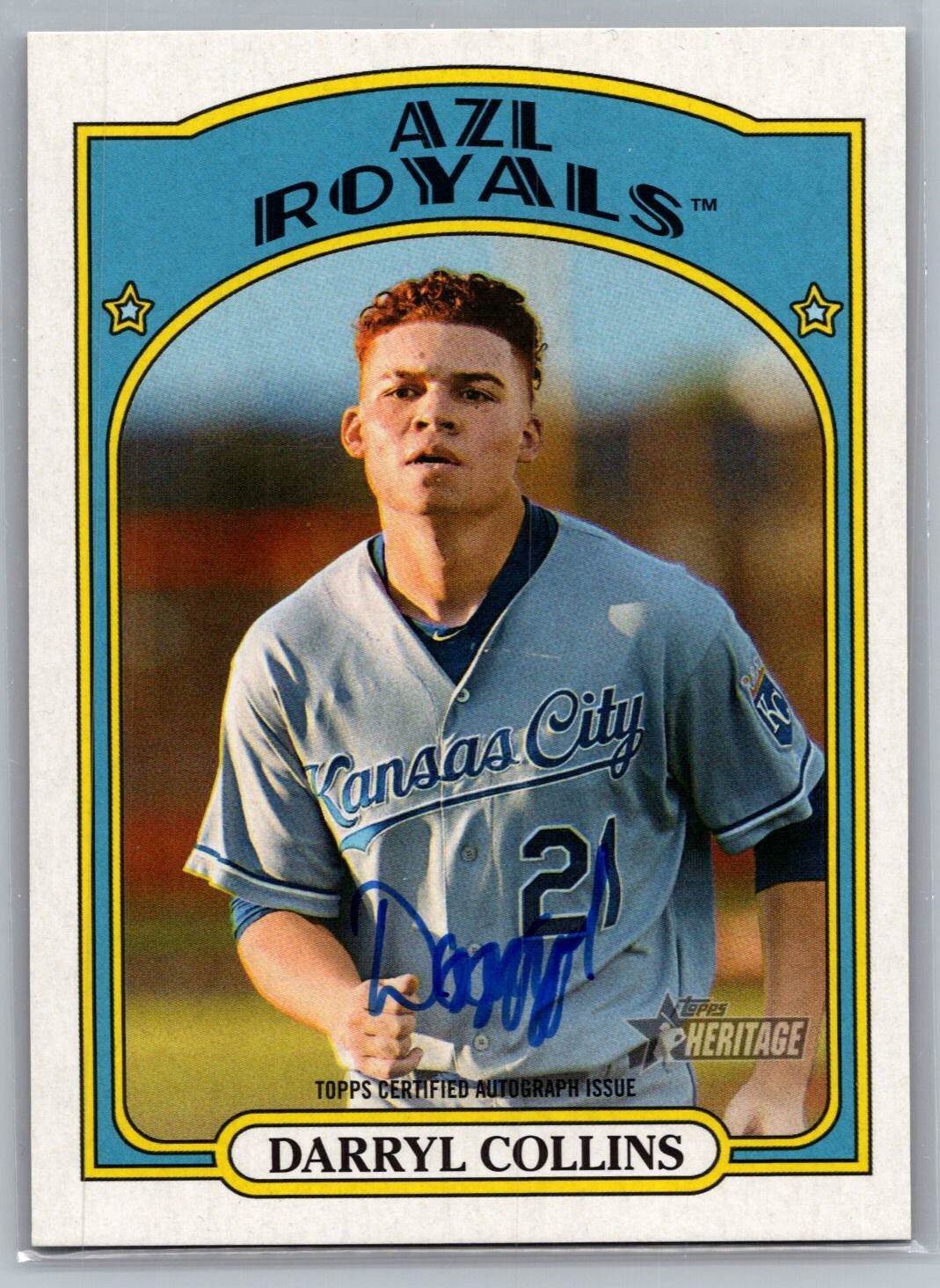 2021 Topps Heritage Minors Real One Autographs #ROADC Darryl Collins