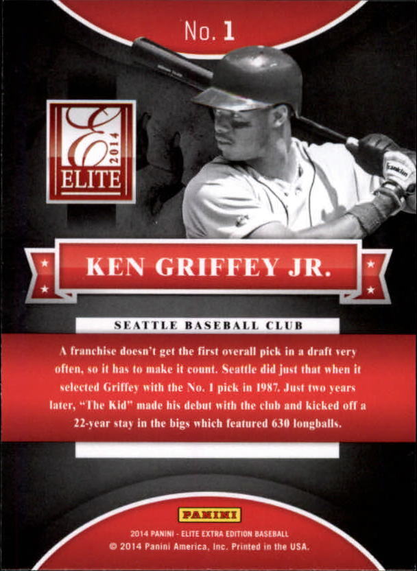 2014 Elite Extra Edition Historic Picks #1 Ken Griffey Jr. - NM