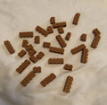Lot Of 32 light brown lego brick 1x2 and 1x4 pieces