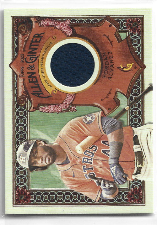 2022 Topps Allen and Ginter Relics #AGRAYA Yordan Alvarez - NM