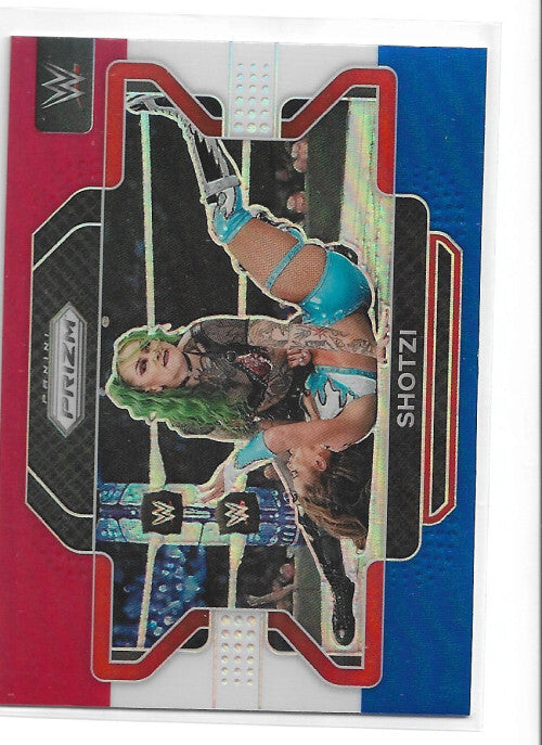 2022 Panini Prizm WWE Prizms Red White and Blue #12 Shotzi - NM