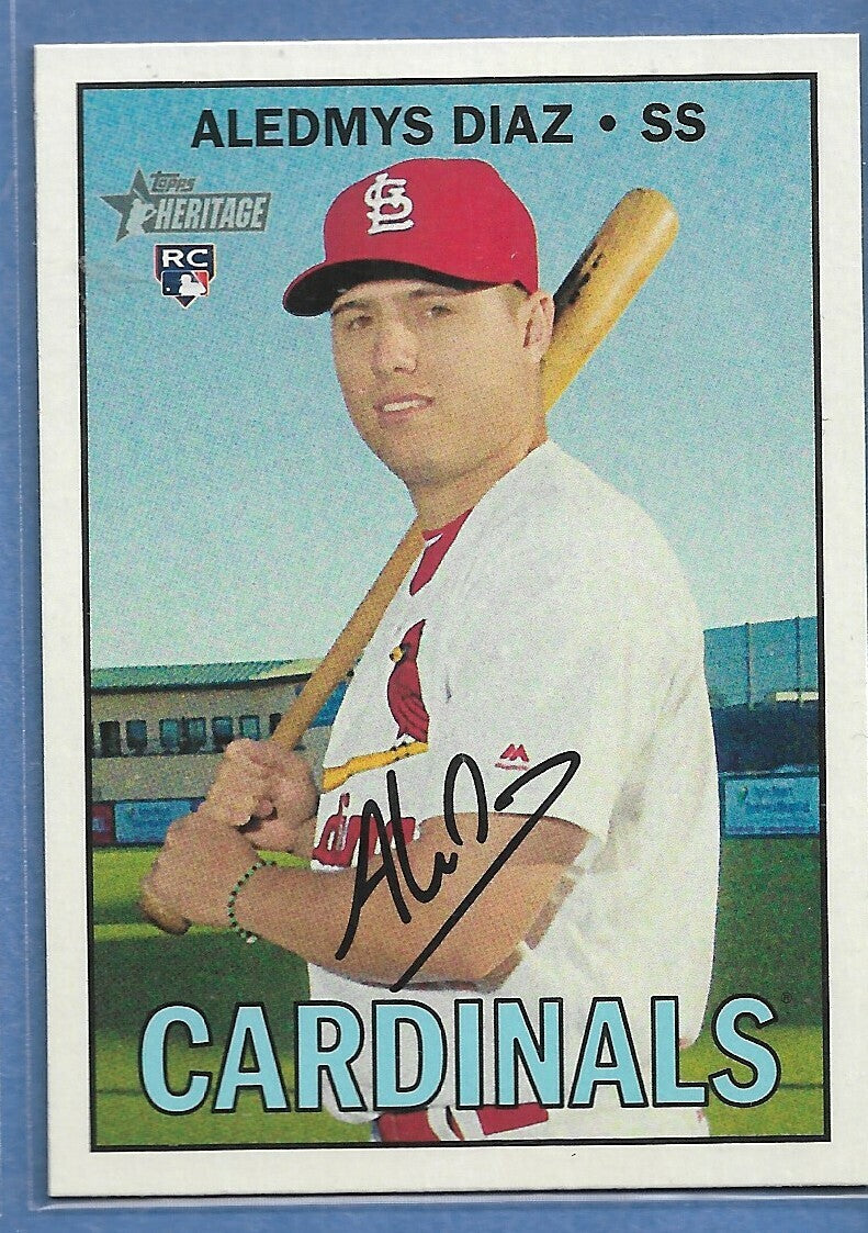 2016 Topps Heritage #713A Aledmys Diaz SP RC