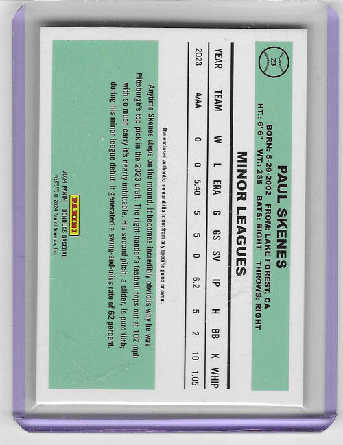 2024 Donruss Retro '84 Materials #23 Paul Skenes - NM