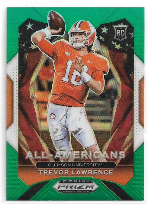 2021 Panini Prizm Draft Picks Prizms Green #181 Trevor Lawrence AA - NM
