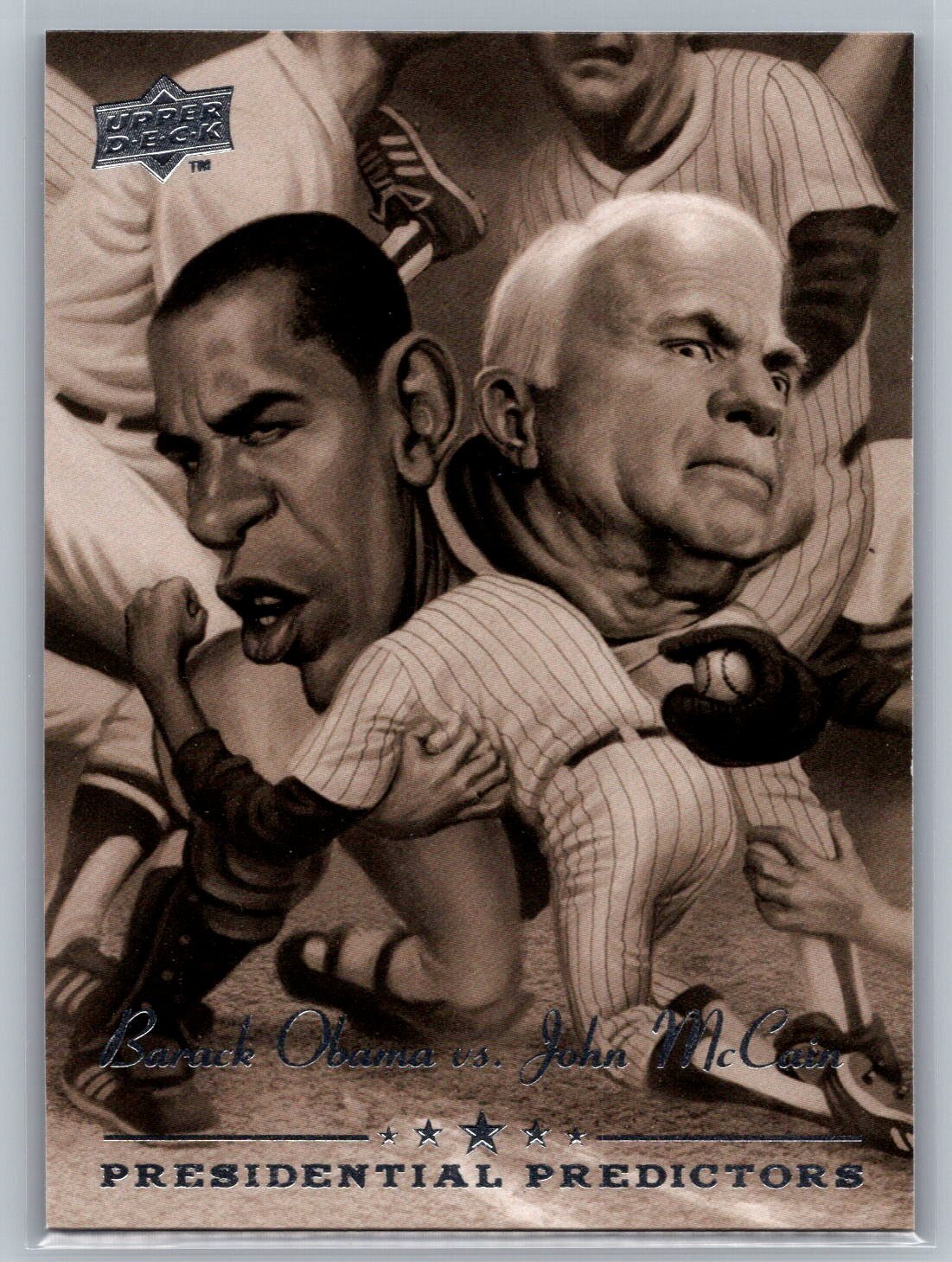 2008 Upper Deck #PP-13 Barack Obama / John McCain Presidential Predictors