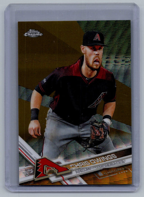 2017 Topps Chrome Gold Wave Refractors #58 Chris Owings 42/50 - NM