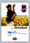 2008 TRISTAR PROjections Autographs Reflectives Yellow #196 Kyle McCulloch 3/25