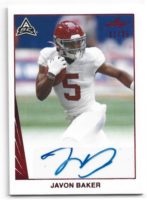 2021 Leaf Memories '90 Autographs Red #BAJB2 Javon Baker Auto 21/25 - NM
