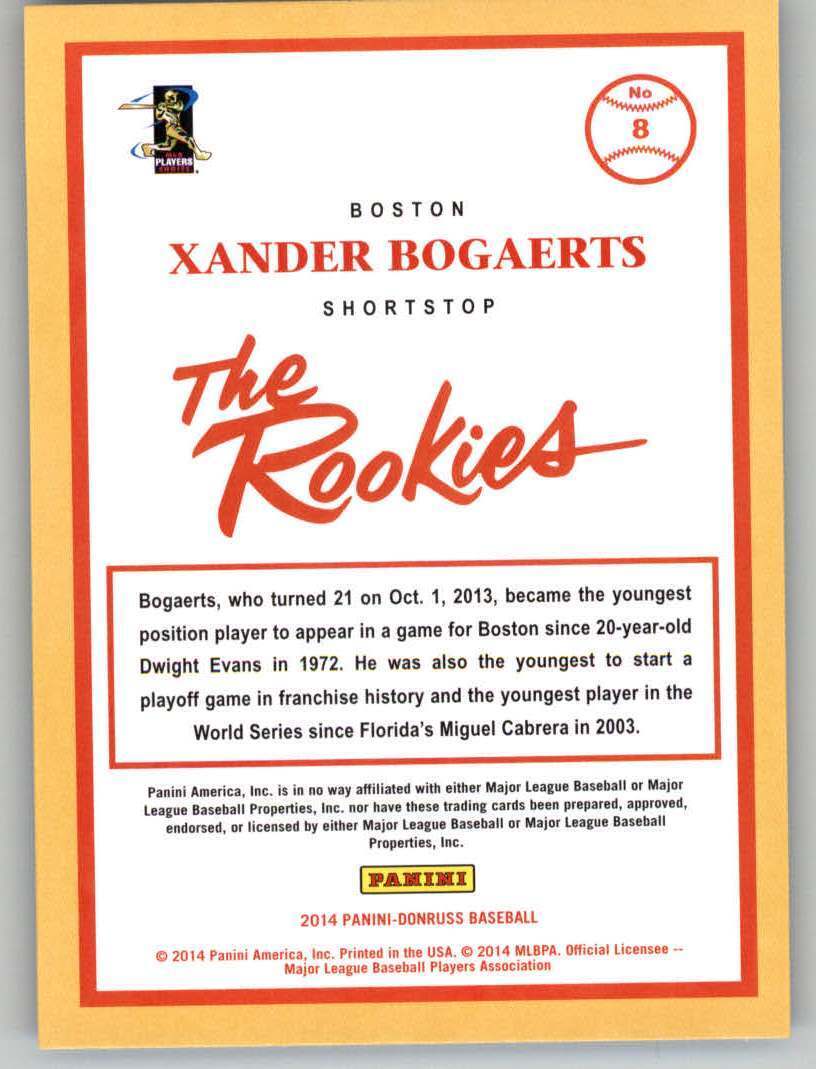 2014 Donruss The Rookies #8 Xander Bogaerts - NM