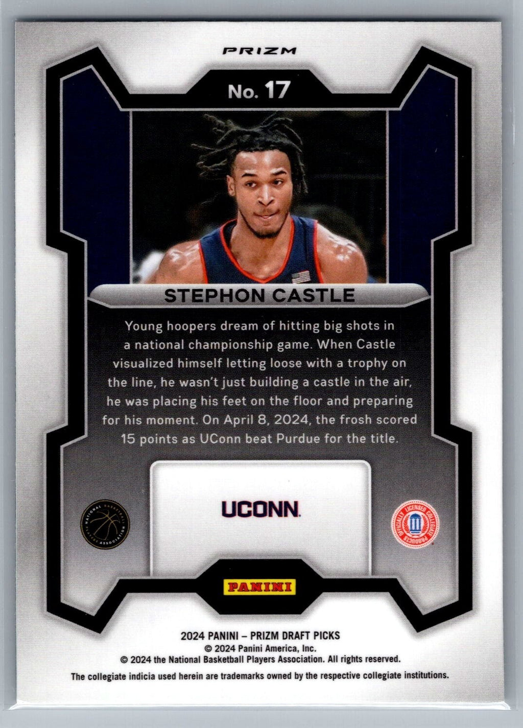 2024-25 Panini Prizm Draft Picks Prizms Silver #17 Stephon Castle