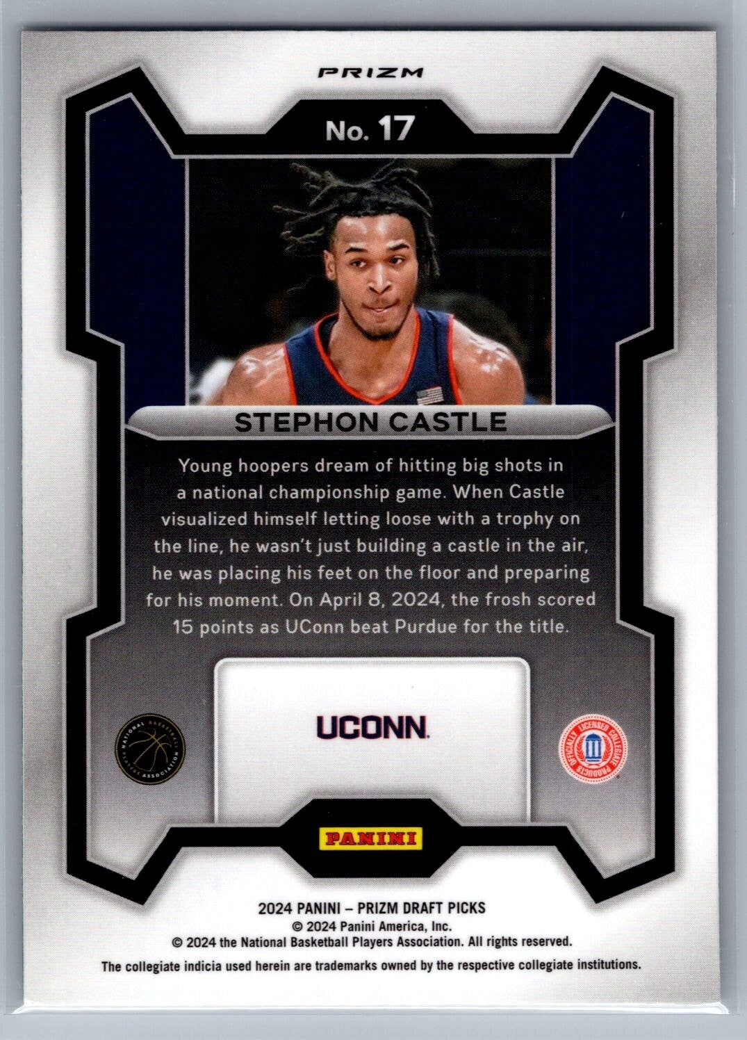 2024-25 Panini Prizm Draft Picks Prizms Silver #17 Stephon Castle