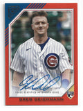 2022 Topps Gallery Rookie Autographs Orange #RAGD Greg Deichmann Auto 11/25 - NM