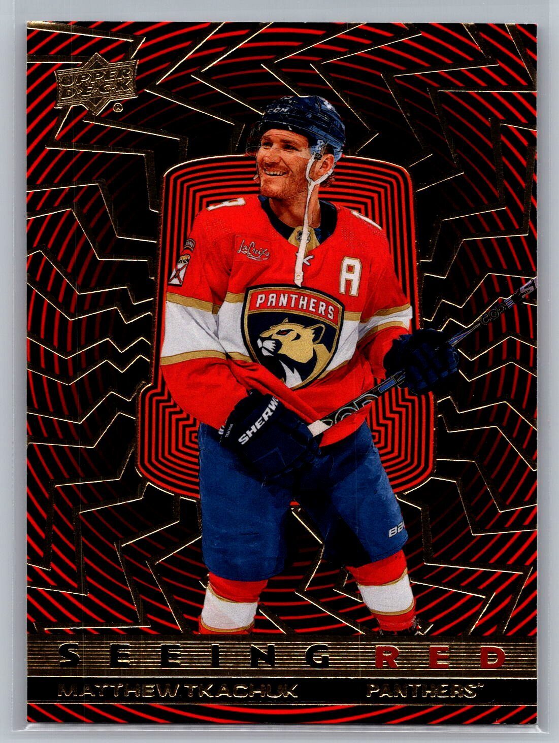 2023-24 Upper Deck Seeing Red Gold Foil #SR16 Matthew Tkachuk - NM