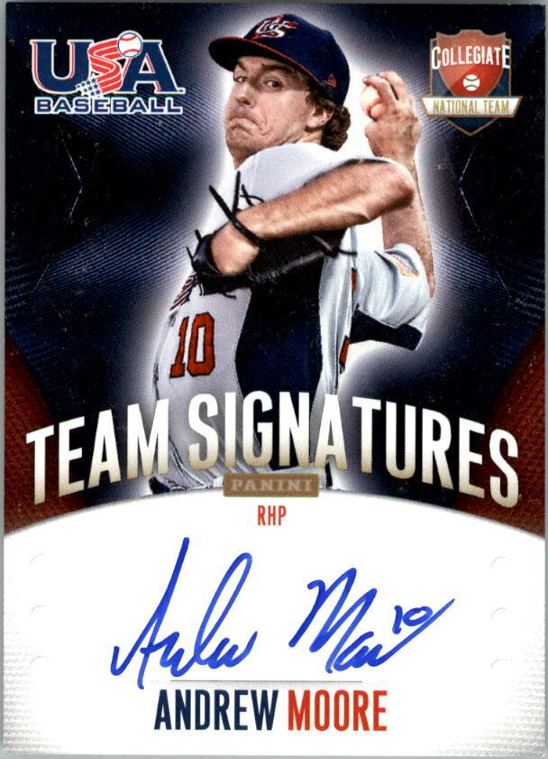 2014 USA Baseball Collegiate National Team Signatures Andrew Moore Auto 230/399