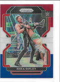 2022 Panini Prizm WWE Prizms Red White and Blue #136 Rhea Ripley - NM