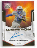 2021 Leaf Ultimate Draft Ultimate Weapon Autographs Gold Kenneth Gainwell 8/50