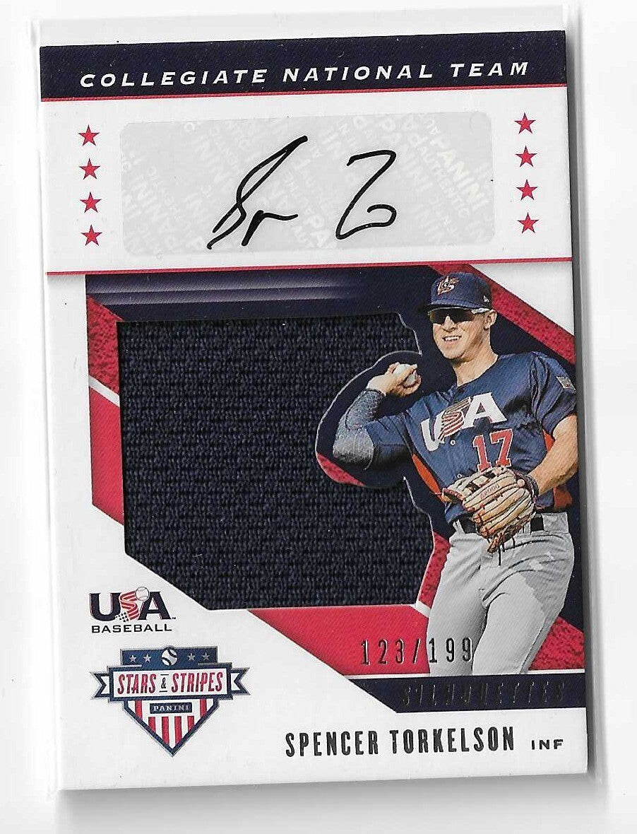 2019 USA Baseball Stars & Stripes Auto Jersey #11 Spencer Torkelson 123/199