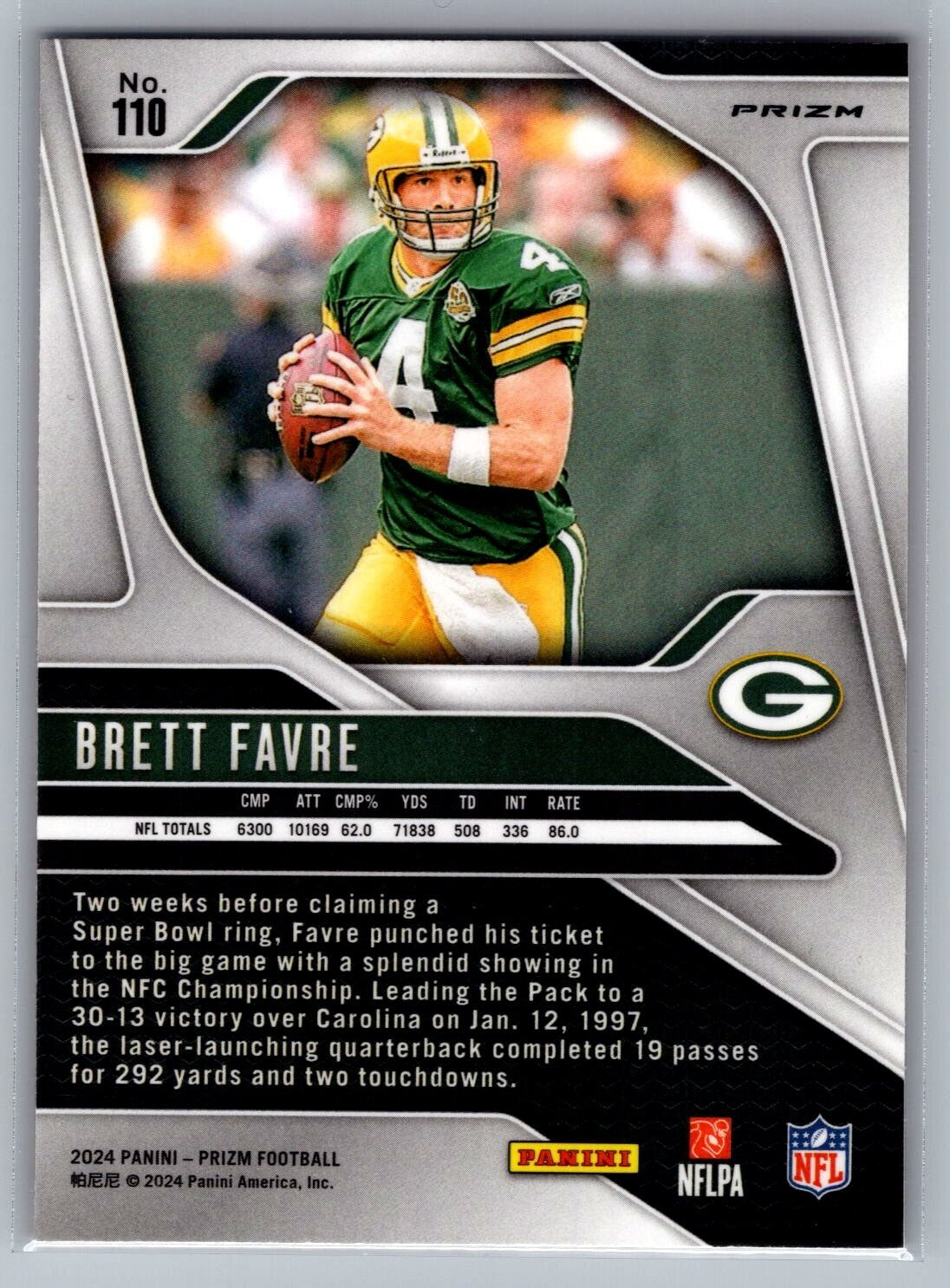 2024 Panini Prizm #110 Brett Favre Lazer