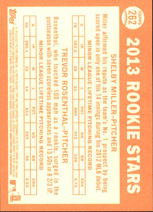 2013 Topps Heritage #262 Shelby Miller RC Trevor Rosenthal (RC) - NM