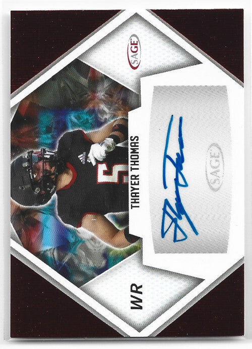 2023 SAGE HIT Autographs Red #ATT3 Thayer Thomas Auto - NM