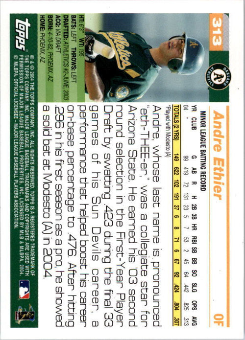 2005 Topps #313 Andre Ethier FY RC - NM