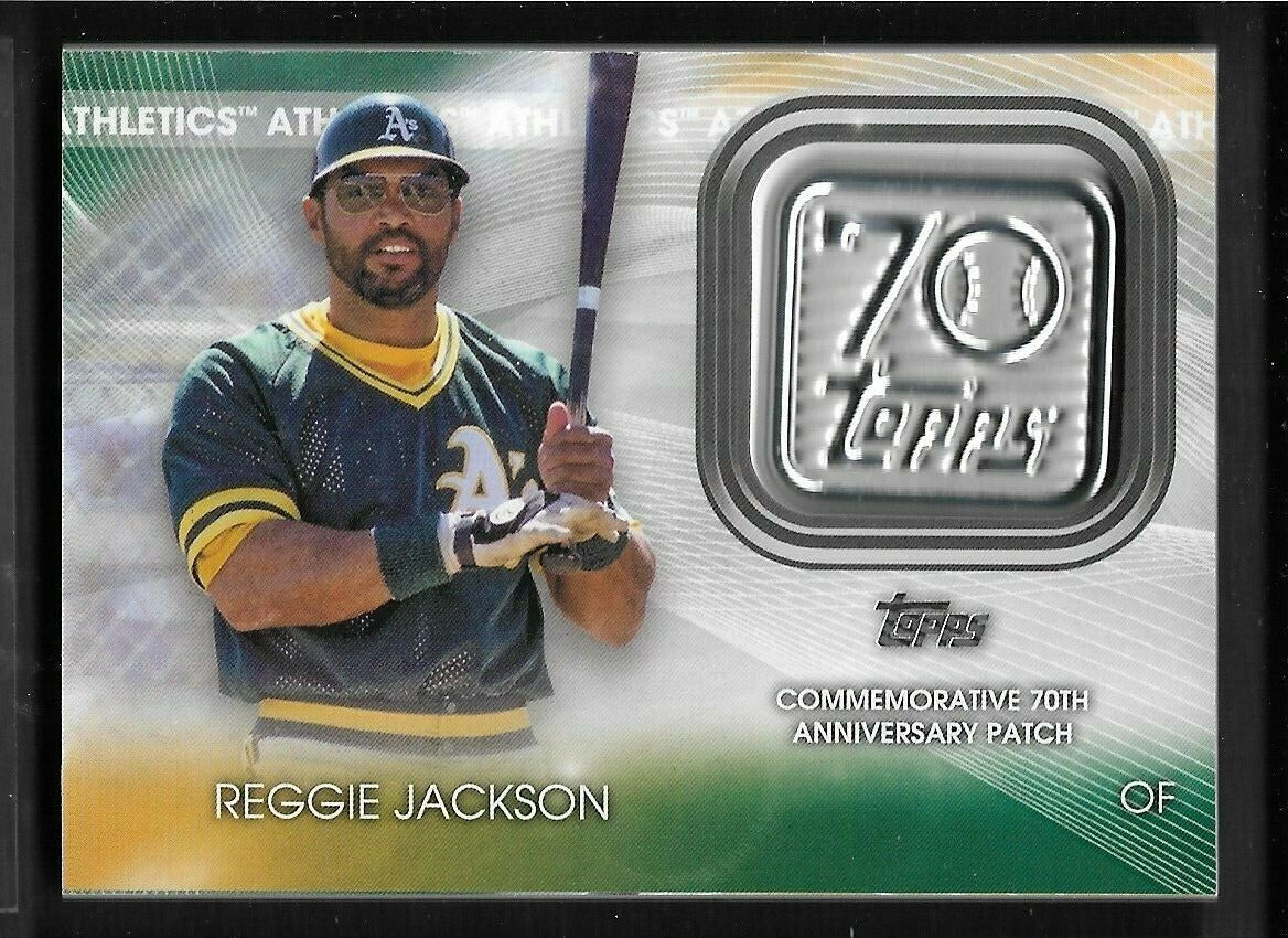 2021 Topps 70th Anniversary Commemorative Logo Patches #70LPRJ Reggie Jackson