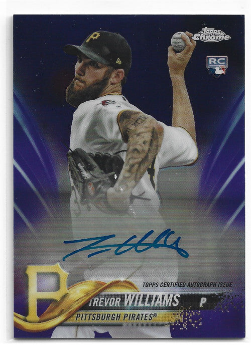 2018 Topps Chrome Rookie Autographs Purple Refractors Trevor Williams 106/250