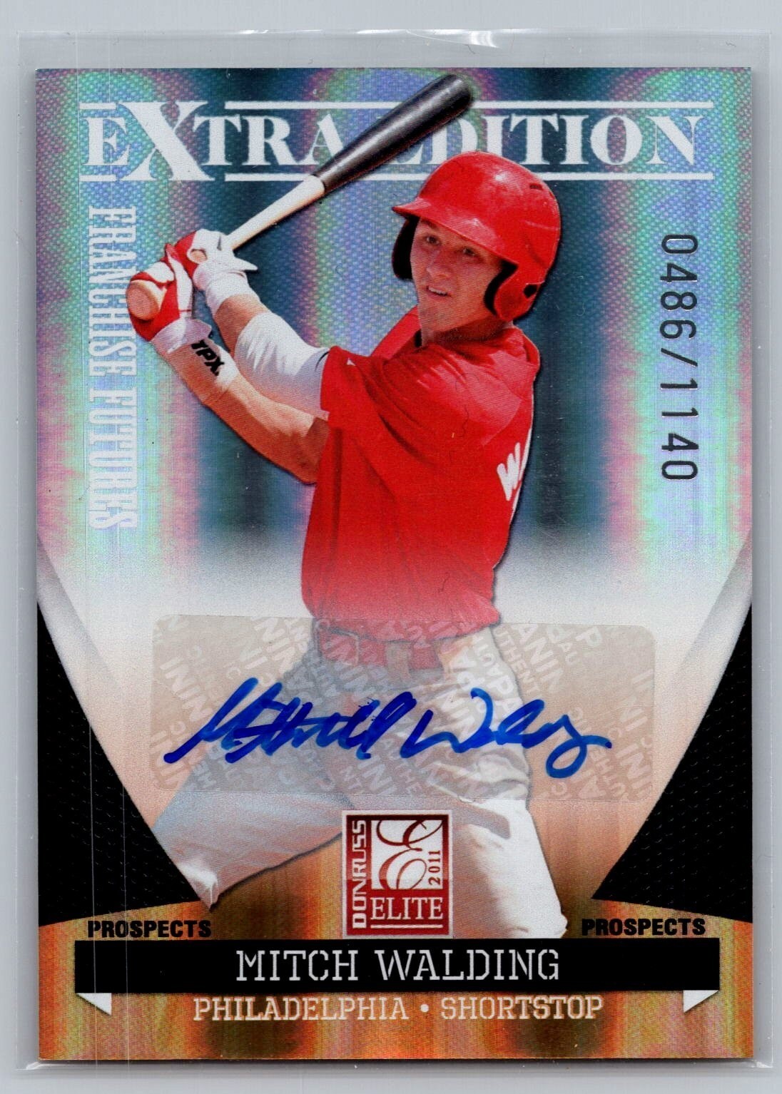 2011 Elite Extra Edition Franchise Futures Signatures #55 Mitch Walding 486/1140