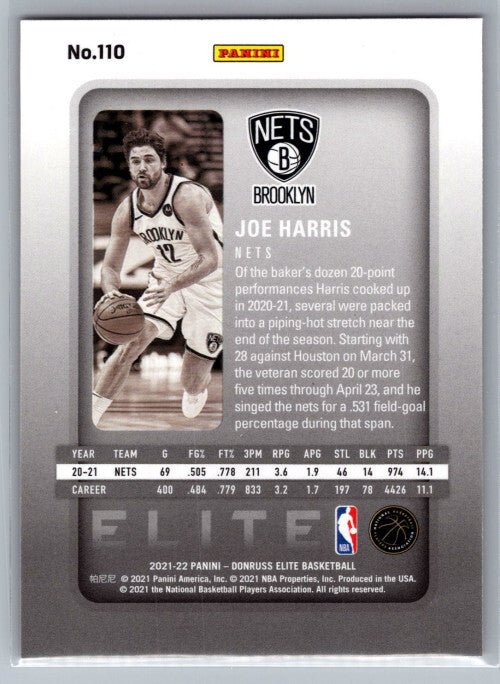 2021-22 Elite Orange #110 Joe Harris - NM