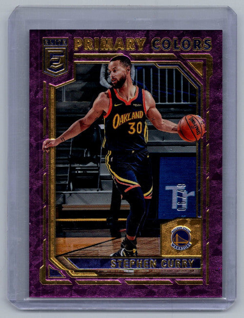 2021-22 Elite Primary Colors Purple #8 Stephen Curry 6/49 - NM