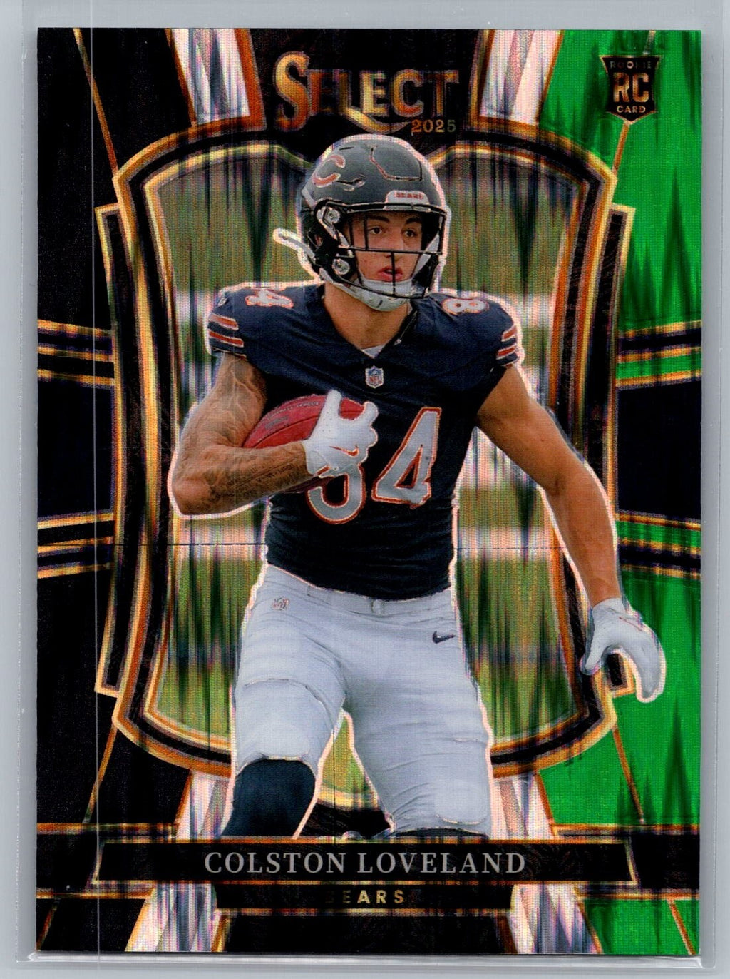 2025 Select Prizm Black and Green Shock #172 Colston Loveland - NM