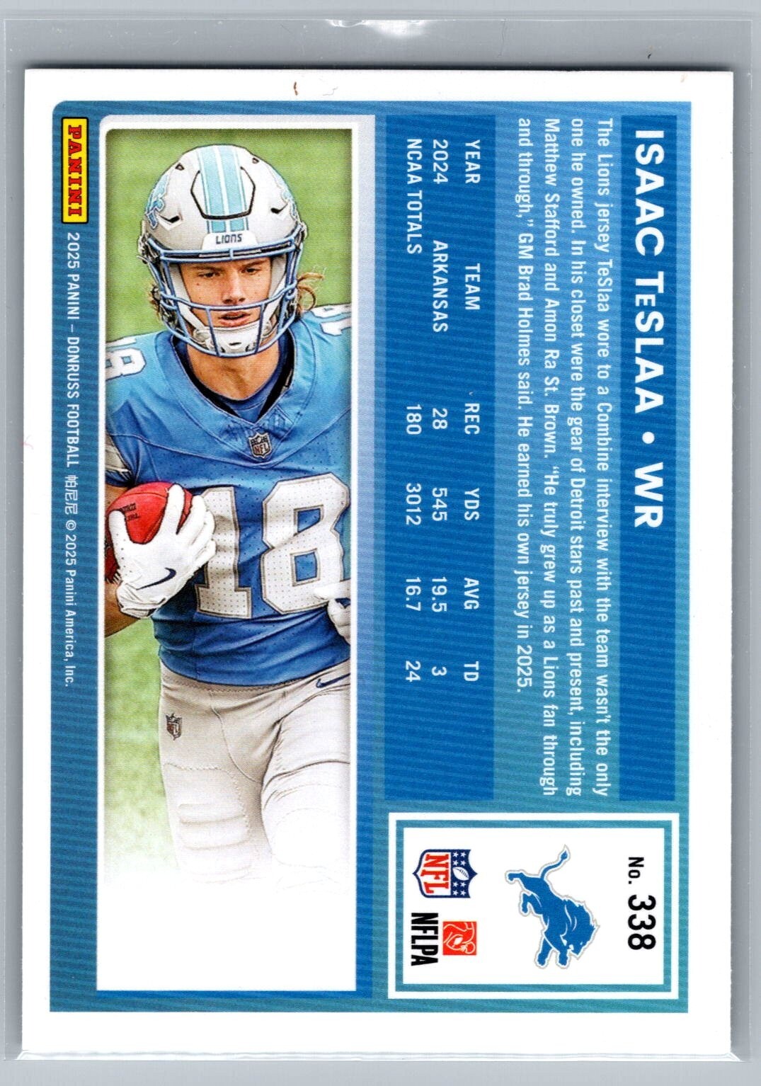 2025 Donruss Press Proof Green #338 Isaac TeSlaa RR - NM