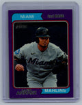 2023 Topps Heritage Chrome Purple Refractors #615 Luis Arraez - NM