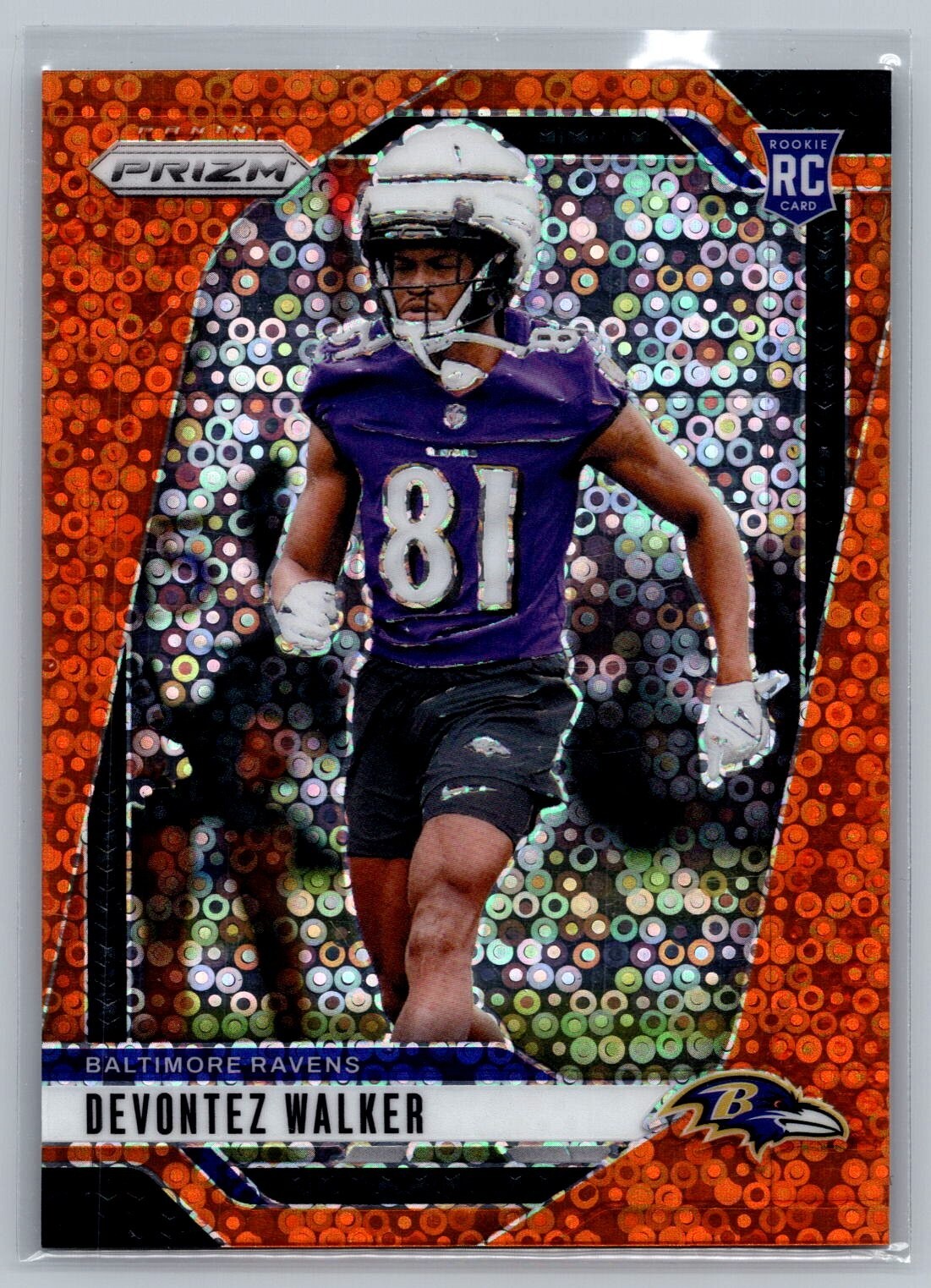 Panini Prizm #328 Devontez Walker RC Orange Disco